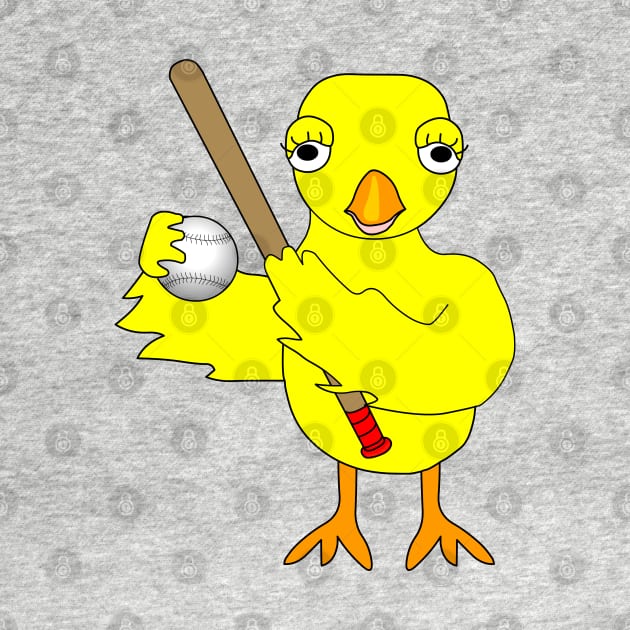 Softball Baseball Chick by Barthol Graphics
